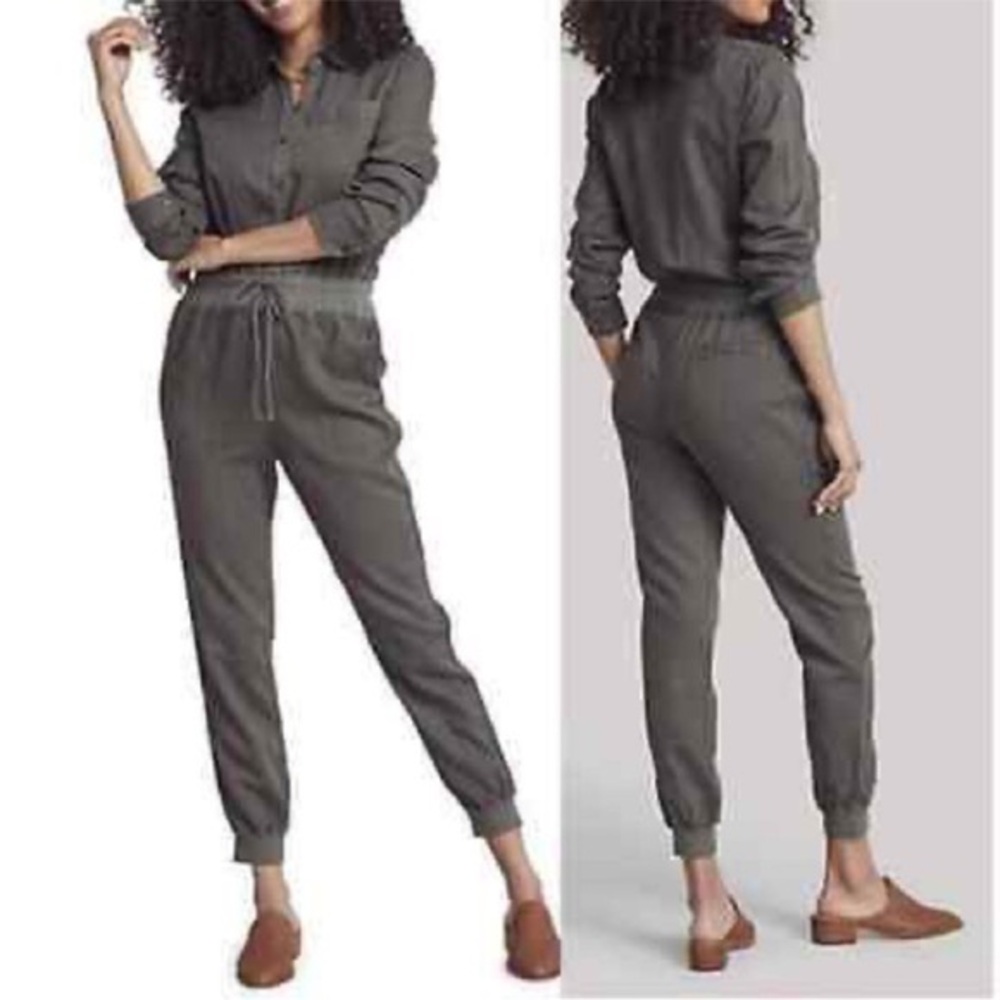 Faherty Arlie Day Surplus Green Jumpsuit Medium
